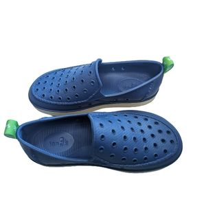 Sanuk Lil Walker Navy Slip On Water Shoes Youth Kids Peyote Blue EUC